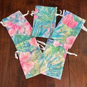 Set of 5 Lilly Pulitzer Cloth Jewelry Bags